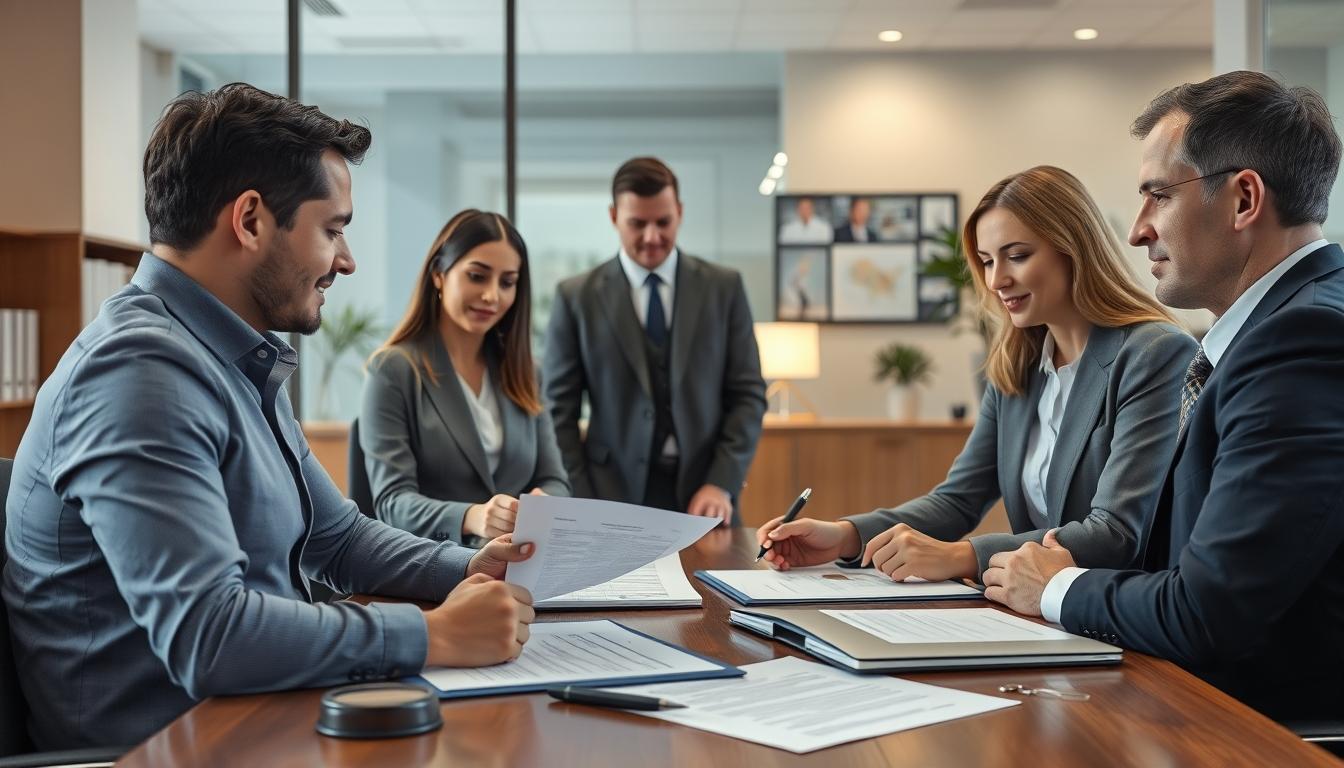 Senior legal team and family support